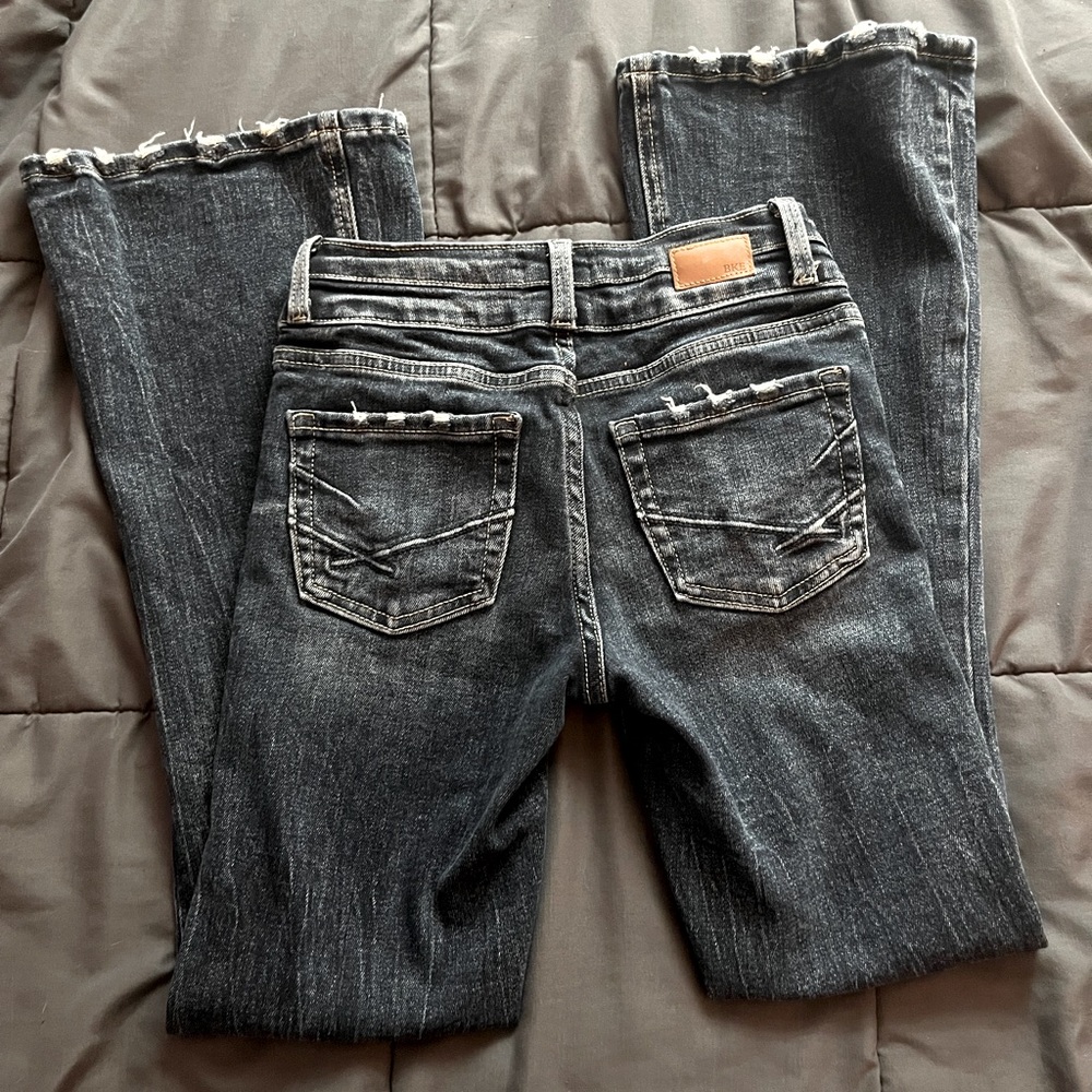 SOLD BKE buckle dark wash bootcut  girls jeans